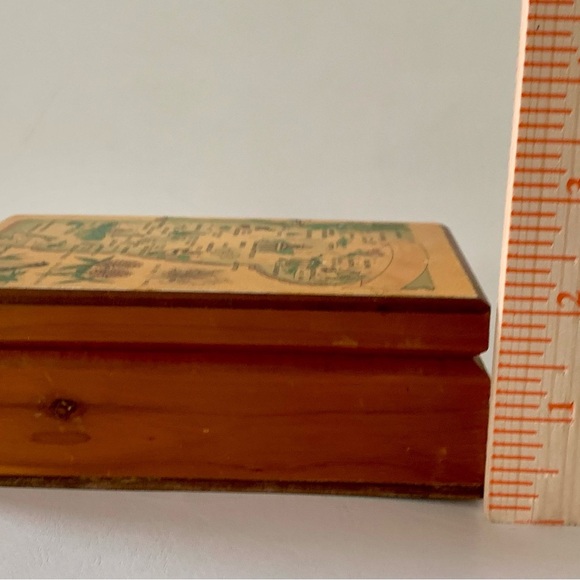 Vintage Vermont Map Wooden Trinket Box - Picture 10 of 13